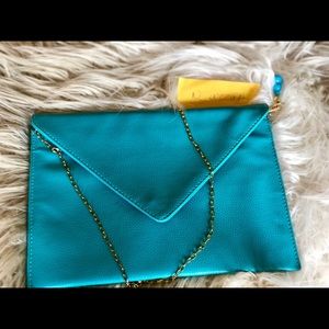 Blue turquoise clutch